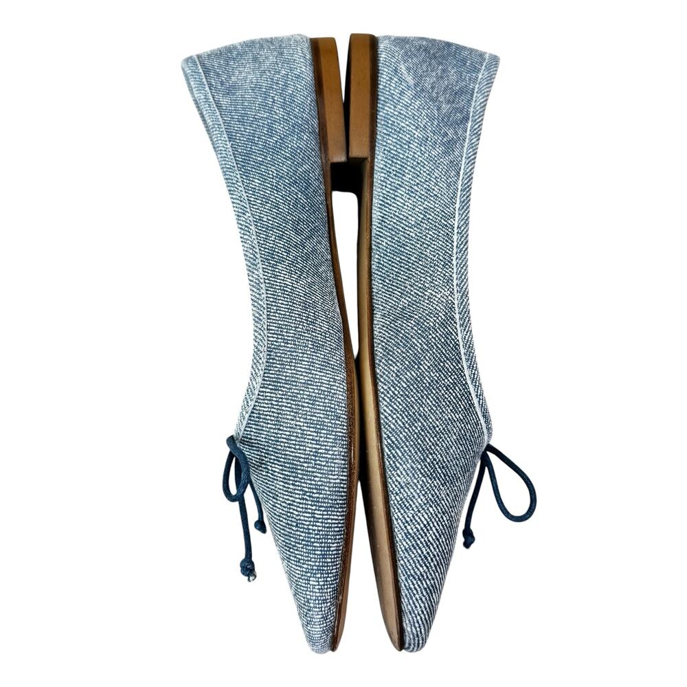 A.SOLIANI Como - Jeans Almond Toe Ballerina Flats - Picture 4 of 8